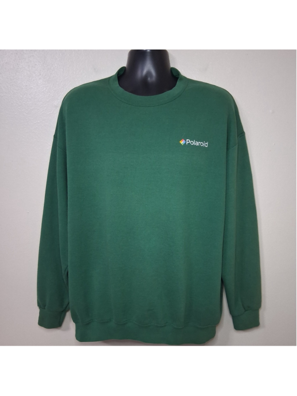 Vintage 90s POLAROID Adult XXL Sweatshirt Green Lee Photography Camera Photo